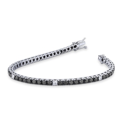 Tennisarmband Weißgold schwarzen weißen Diamanten