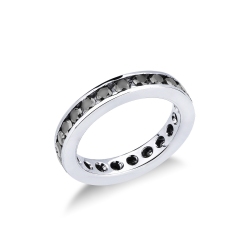 Eternity Ring Weißgold mit schwarzen Diamanten