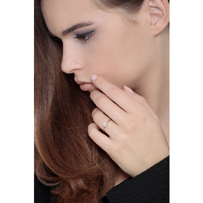 ILLUSION Solitärring Weißgold 