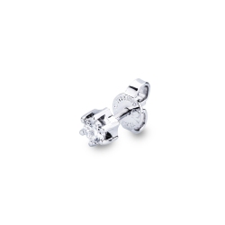 Einzelner Ohrstecker Weißgold 750 Diamant 0,15 kt