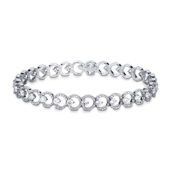 750er Weißgold Armband mit Diamanten
