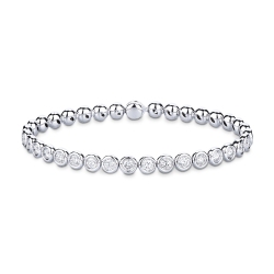 750er Armband Damen Weißgold mit Diamanten