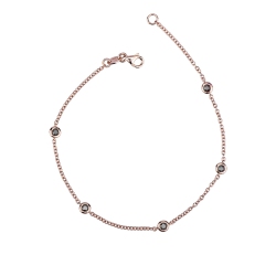 Armband aus Roségold 18K mit schwarzen Diamanten