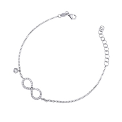 Weißgold 750 Armband mit Unendlichkeitszeichen