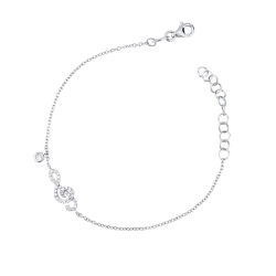 Armband aus 18k Weißgold mit Violinschlüssel aus Diamanten