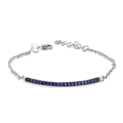 Saphir-Armband 18K Weißgold