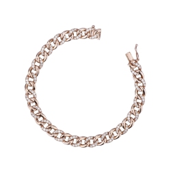 ICED OUT Armband aus Roségold 18K mit Diamanten