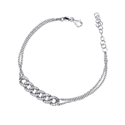Damenarmband aus Weißgold mit Diamanten
