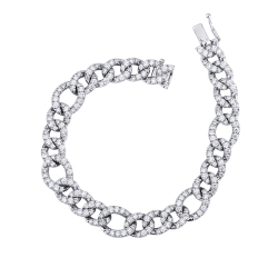 Kettenarmband mit Diamanten aus 750er Weißgold