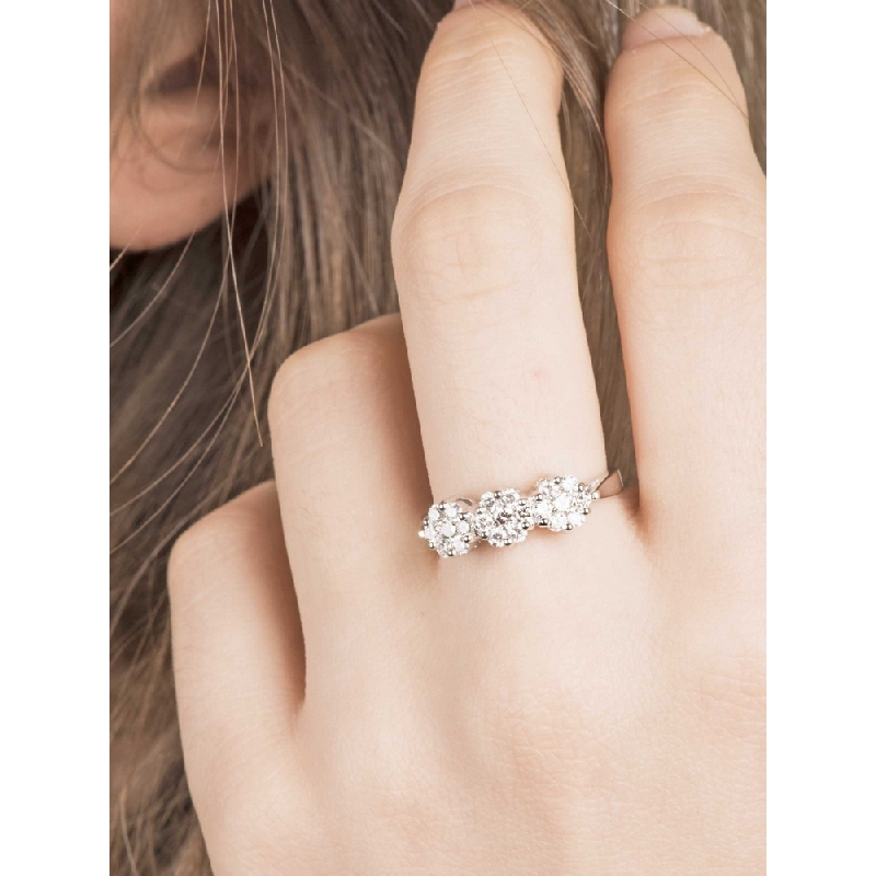 Trilogie Ring Weißgold ILLUSION Trilogie Ring Weißgold ILLUSION