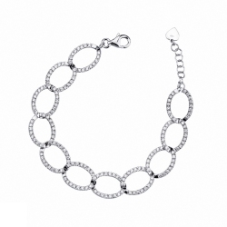 Damenarmband aus 750er Weißgold mit Diamanten