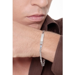 Armband mit Plättchen Herren Weißgold 18K 2