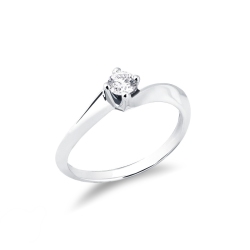Antragsring in Weißgold mit Diamant 0,20 Karat
