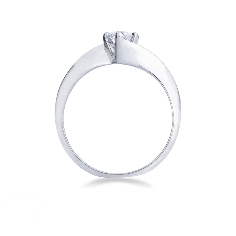 Antragsring Weißgold mit Diamanten 0,25 Karat