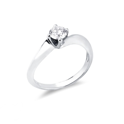 Halbkaräter Verlobungsring in Weißgold 0,50 Karat Diamant