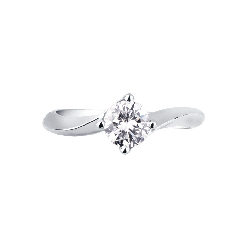 Verlobungsring in Weißgold mit einem 0,70 Karat Diamant Verlobungsring in Weißgold mit einem 0,70 Karat Diamant