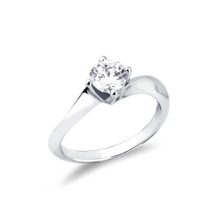 Verlobungsring in Weißgold mit einem 0,70 Karat Diamant