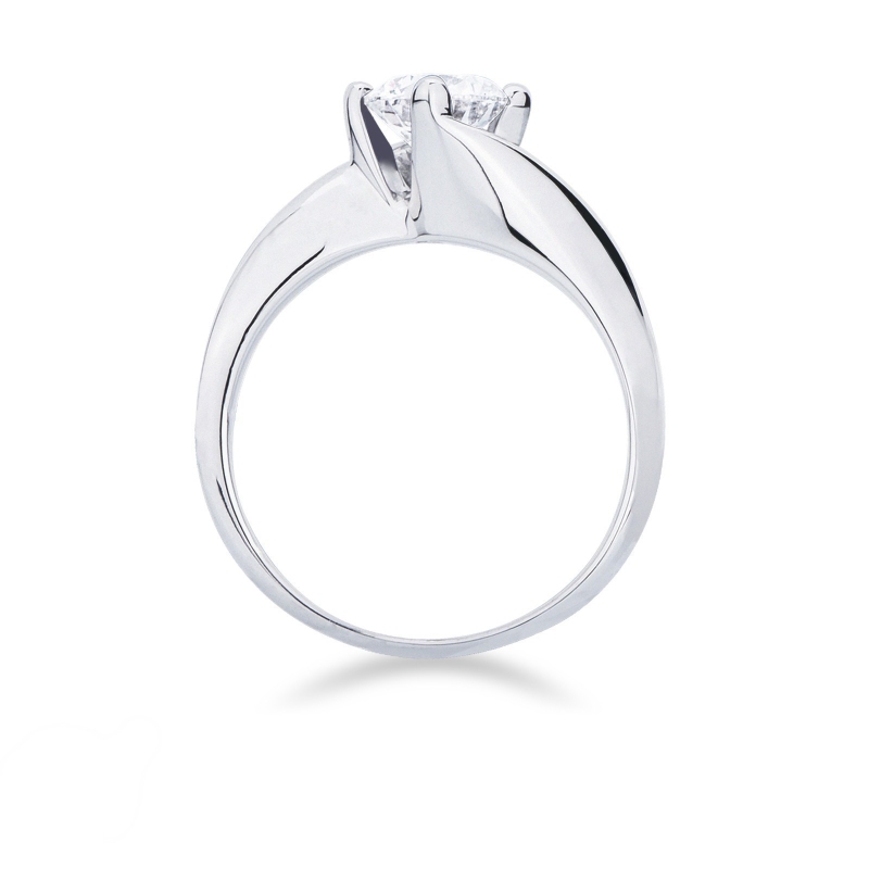 Verlobungsring Weißgold 18K mit einem 0,90 Karat Diamanten Verlobungsring Weißgold 18K mit einem 0,90 Karat Diamanten