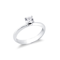 Verlobungsring Weißgold mit Stein Diamant
