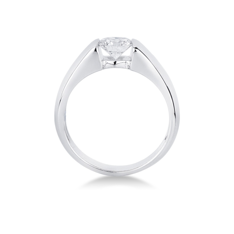 Verlobungsring mit einem Diamanten 0,70 kt Spannfassung  Verlobungsring mit einem Diamanten 0,70 kt Spannfassung