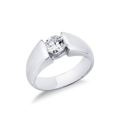 Verlobungsring mit einem Diamanten 0,70 kt Spannfassung 