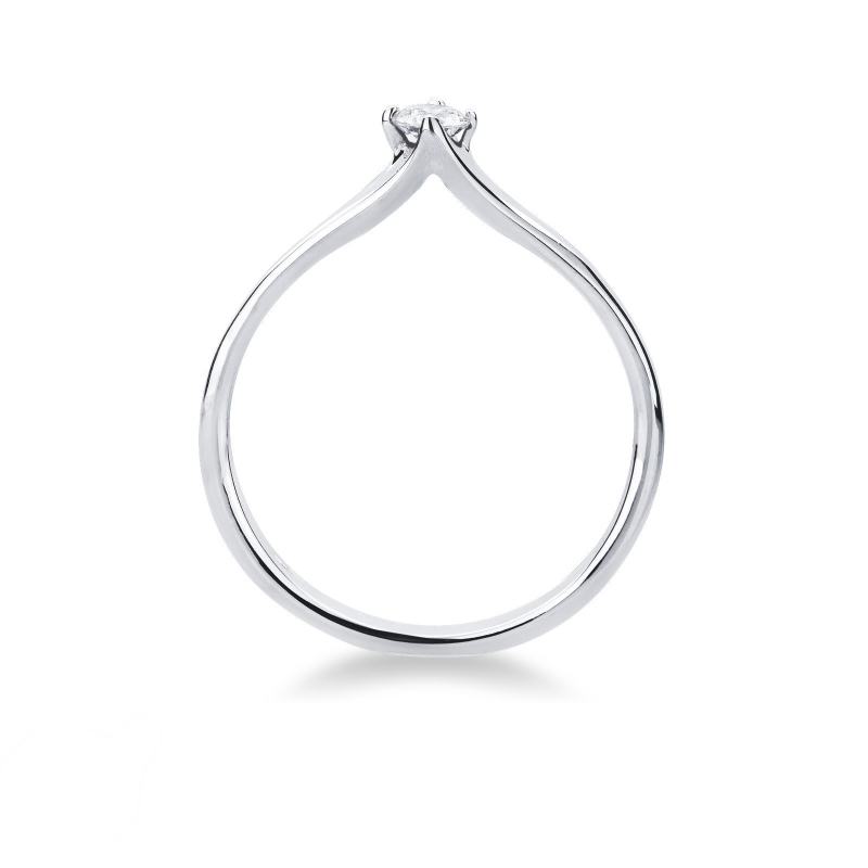 Weißgold Solitärring 0,15 Karat Weißgold Solitärring 0,15 Karat