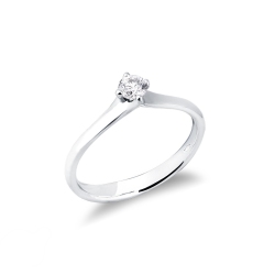 Weißgold Solitärring 0,20 Karat