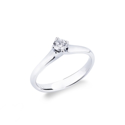Weißgold Solitärring 0,25 Karat