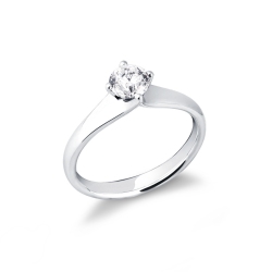 Weißgold Solitärring Diamant 0,70 Karat Verlobungsring