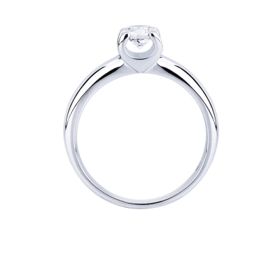 Antragsring Weißgold 750 mit Diamanten