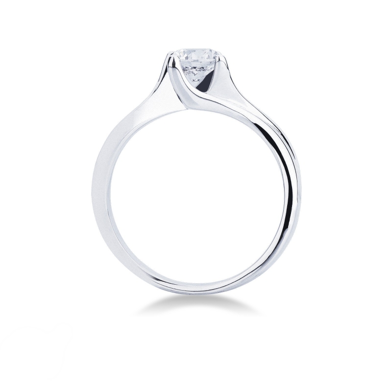 Verlobungsring Solitärring aus Weißgold 18K Verlobungsring Solitärring aus Weißgold 18K