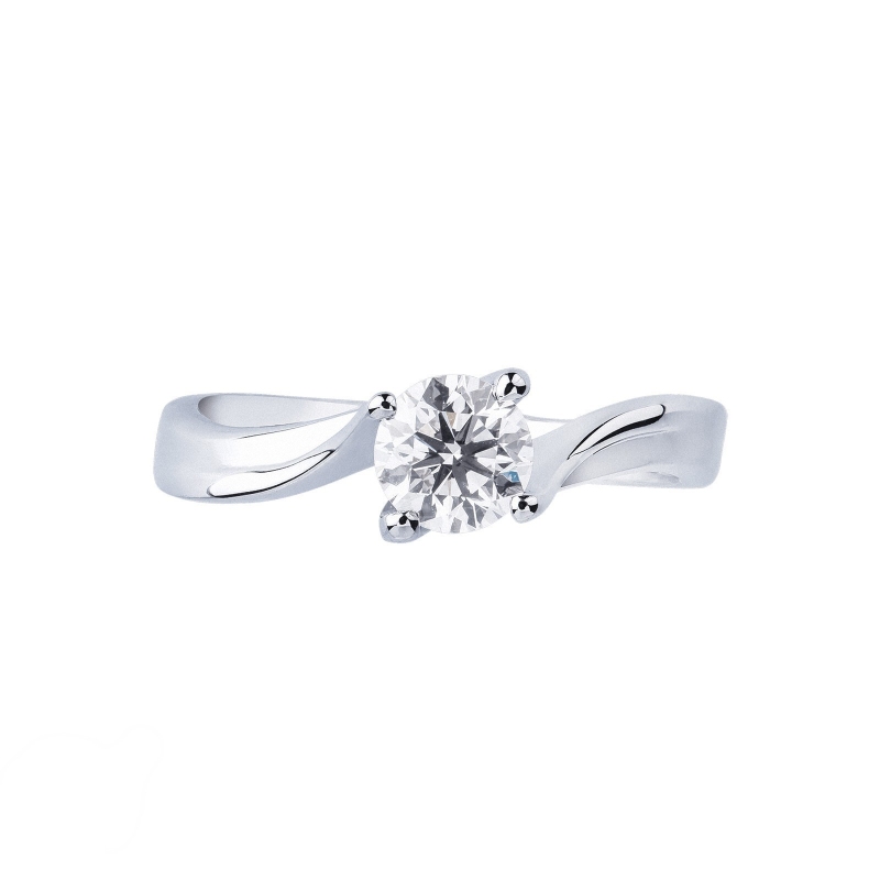 Verlobungsring Solitärring aus Weißgold 18K Verlobungsring Solitärring aus Weißgold 18K