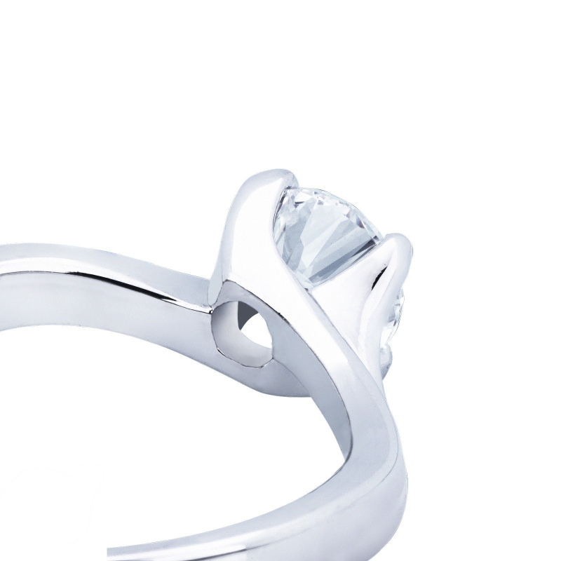 Verlobungsring Weißgold 750 mit 0,90 Diamant