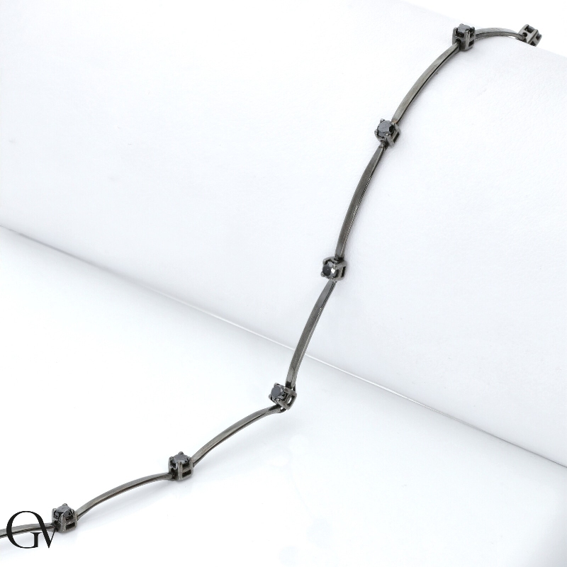 Schwarzgold Armband Herren mit schwarzen Diamanten Schwarzgold Armband Herren mit schwarzen Diamanten