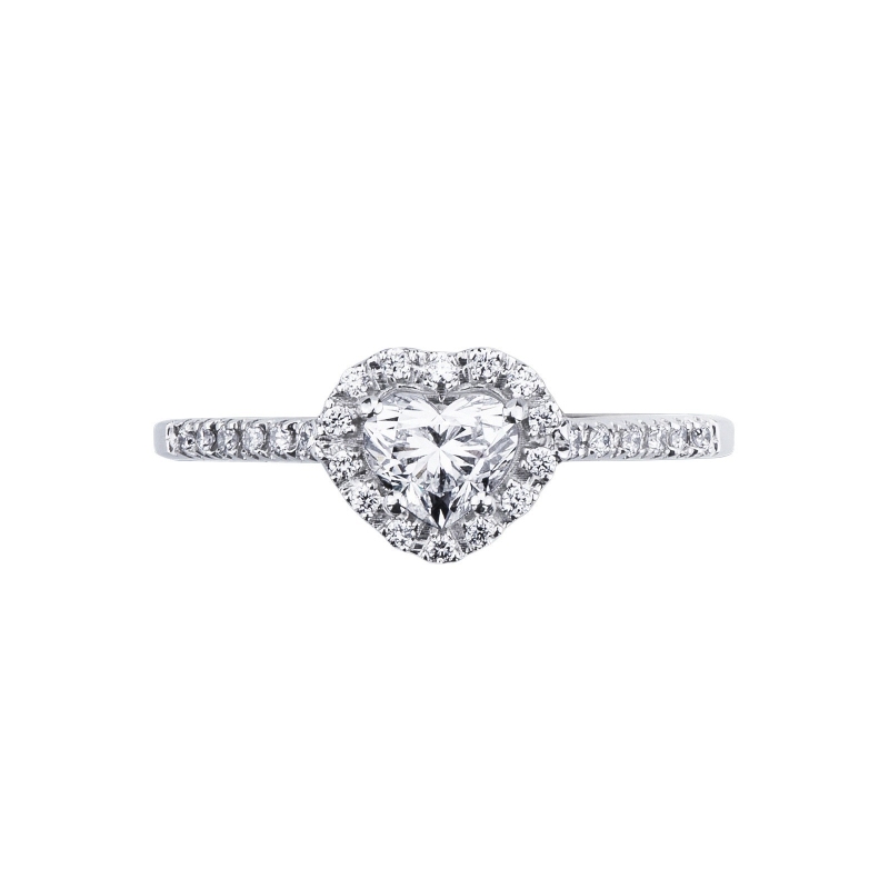 Ring mit Diamant Herzschliff 0.50kt GIA aus Weißgold 18K Ring mit Diamant Herzschliff 0.50kt GIA aus Weißgold 18K