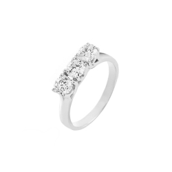 Antragsring aus Weißgold 750 mit drei Diamanten