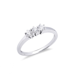 Trilogie Ring Weißgold