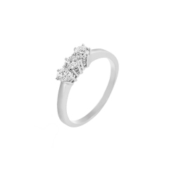 Trilogie Ring Weißgold Verlobung
