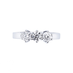 Diamantring Weißgold Trilogy 0,80 K 2