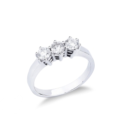 Diamantring Weißgold Trilogy 0,80 K
