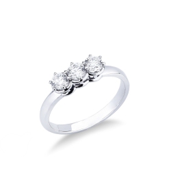 Brillantring Weißgold Trilogy 0,45 ct