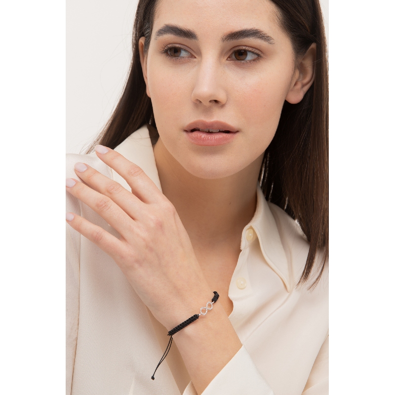 Stoffarmband mit Unendlichkeitszeichen Damen Stoffarmband mit Unendlichkeitszeichen Damen