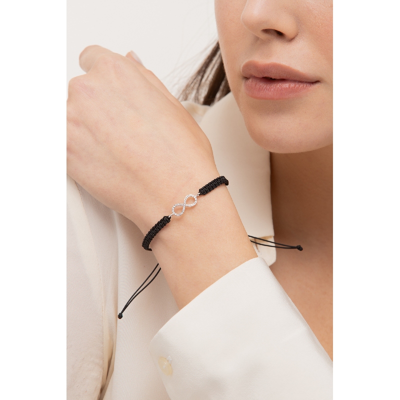 Stoffarmband mit Unendlichkeitszeichen Damen Stoffarmband mit Unendlichkeitszeichen Damen