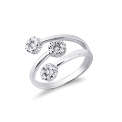 Weißgold Ring ILLUSION mit Diamanten