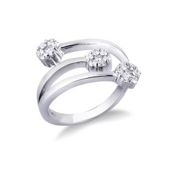 Weißgold mit Pavé-Diamanten Illusion