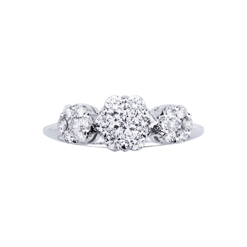 Ring Weißgold mit Diamanten Trilogy Illusion Ring Weißgold mit Diamanten Trilogy Illusion