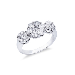 Trilogy Ring Diamantring ILLUSION Weißgold