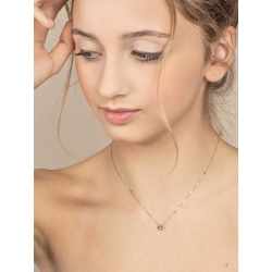 Weißgoldkette mit Sternanhänger und Solitär-Diamanten 2