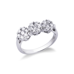 ILLUSION Trilogie Diamantring Weißgold