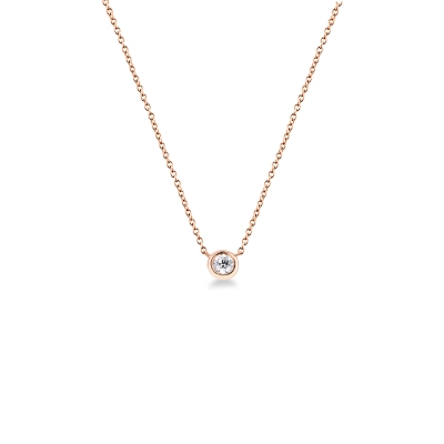 Diamant-Anhänger aus Roségold 18K